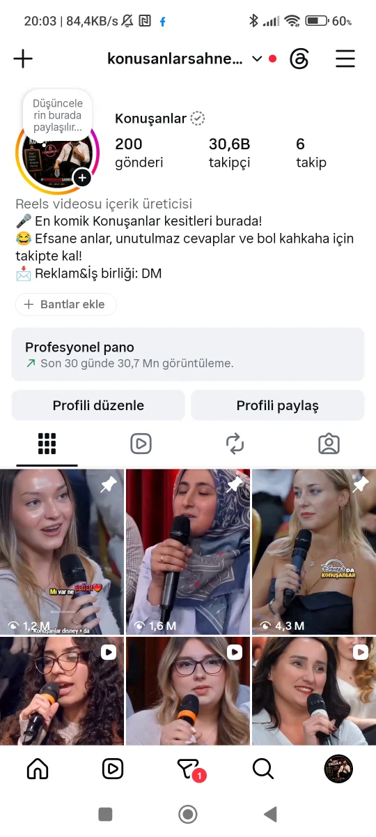 Full aktif organik keşfet hesabı 30.6k